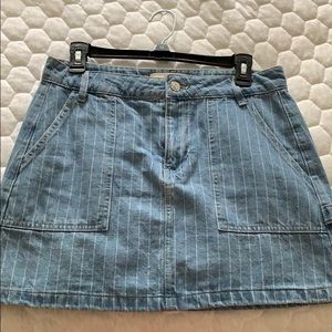 Pacsun striped jean skirt